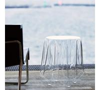 KK-GGL Table basse flottante en acrylique, table d'appoint intérieure transparente, table d'appoint en acrylique transparent, table d'appoint ronde décorative artistique, table de nuit en acrylique