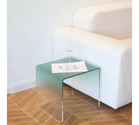 KK-GGL Table de chevet en acrylique dégradé, table d'appoint transparente, petite table basse moderne et transparente, présentoir multifonction pour salon, chambre à coucher et bureau, vert