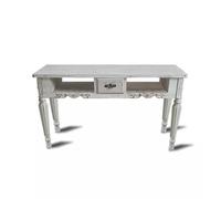 KK-GGL Table De Manucure Rétro, Bureau À Ongles En Bois De Style Vintage Pour Technicien D'ongles, Bureau De Travail De Manucure À L'ancienne, Station De Manucure Pour Salon De Beauté, Blanc,120cm