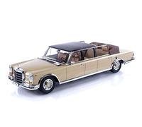 KK Scale KKDC181183 - Mercede. 600 W100 Landaulet Gold Metallic 1964 - échelle 1/18 - modèle de Collection