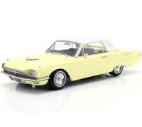 KK-Scale Modèle de voiture Ford Thunderbird Hardtop Coupé 1966 Jaune/Blanc échelle 1/18