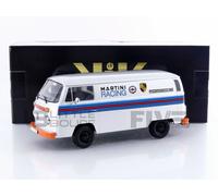 KK SCALE MODELS 1/18 - VOLKSWAGEN COMBI T2B DELIVERY VAN PORSCHE MARTINI - 1972
