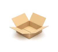 KK Verpackungen cartons d'expédition 300 x 300 x 100 mm marron simple paroi (dimensions extérieures 306 x 306 x 110 mm) | 125 pièces, boîtes pliantes adaptées à l'expédition (KK125)