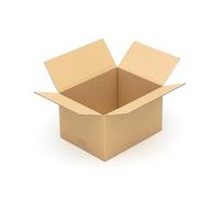 KK Verpackungen cartons d'expédition 320 x 250 x 200 mm marron simple paroi (dimensions extérieures 326 x 256 x 210 mm) | 25 pièces, boîtes pliantes adaptées à l'expédition (KK127)