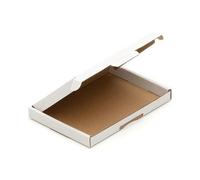 KK Verpackungen grandes boîtes aux courriers 157 x 115 x 15 mm blanc DIN A6 (dimensions extérieures 175 x 120 x 20 mm) | 100 pièces, boîtes d'expédition, boîtes pliantes, grandes boîtes aux courriers