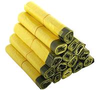 KK Verpackungen Sac jaune | 30 rouleaux de 13 sacs jaunes chacun | 390 sacs poubelles recyclables selon le Dual System Germany cordon de serrage | Sac poubelle d'un volume de 90 L et fabriqué en film