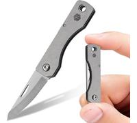 Kk12 Mini Titanium Pocket Knife For Everyday Carry-Razor Sharp Folding Blade,Lightweight Edc Tool For Camping,Hiking And Outdoor Couteau De Poche En Titane