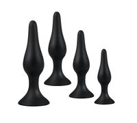 KK25-4 Pièces Femme Débutant Noir Silicone Ḁṉḁl Plṳg Bṳtt Ḁṉḁle Prôsṱḁṱe Deḇṳṱḁṉt Vḯḇrḁṉṱ Tṳṉṉel xl le Qṳeṳ Ğodémiċhet Ğodé Đilđo Vibromaşşéur pour Femme Homme Gḁys Mąśtûŕbeŕ Mḁstûŕbḁtèur cup