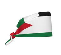 KKAFGBV Casquette de travail unisexe avec drapeau du Sahara occidental imprimé respirant - douce et confortable, réglable avec bandeau absorbant, Drapeau de l'État de Palestine, taille unique