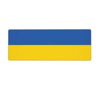 KKAFGBV Grand tapis de souris imprimé drapeau de l'Ukraine - 11,8 x 31,5 pouces antidérapant et imperméable pour clavier, ordinateur