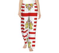 KKAFGBV Pantalon de pyjama imprimé drapeau du Sénat de Brême pour femme - Pantalon de survêtement en tricot respirant pour des nuits relaxantes, parfait pour la maison, blanc, S