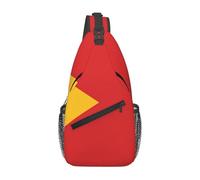 KKAFGBV Sac à bandoulière pour homme avec drapeau des îles Wallis et Futuna - Design double poche, unisexe, adapté pour la course à pied, les voyages, Drapeau du Timor-Leste, Taille unique