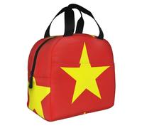 KKAFGBV Sac à déjeuner fourre-tout unisexe imprimé drapeau vietnamien - Sac isotherme avec poche de rangement, étanche et étanche