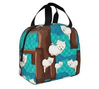 KKAFGBV Sac à déjeuner fourre-tout unisexe mignon avec petit raton laveur - Sac isotherme avec poche de rangement - Étanche - Étanche