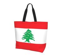 KKAFGBV Sac à main élégant et luxueux avec drapeau de Basse-Saxe imprimé - Grande capacité, léger et pliable, Drapeau du Liban, Taille unique