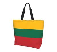 KKAFGBV Sac à main élégant et luxueux avec drapeau de Basse-Saxe imprimé - Grande capacité, léger et pliable, Drapeau de la Lituanie, Taille unique