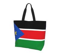 KKAFGBV Sac à main élégant et luxueux imprimé drapeau du Suriname - Grande capacité, léger et pliable, Drapeau du Soudan du Sud, Taille unique