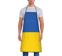 KKAFGBV Tablier imprimé drapeau des îles Wallis et Futuna - Résistant aux taches - Imperméable et résistant à l'huile - Bavoir réglable pour usage unisexe, Drapeau de l'Ukraine, taille unique