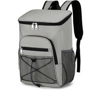 KKAHQ-Sac à Dos Thermique, Sac à Dos Isothermique 30L, Sac de Pique-Nique Sac Isotherme Portable Cooler Backpack Bag, Froids pour Camping, Pique-Nique, Barbecue, Evénements (Gris)
