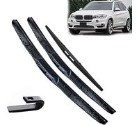 KKAIRA Balais D'essuie-glaces pour BMW X5 F15 2013-2018, Essuie Glaces Jeu De 3, 56 cm, Caoutchouc, Ajustement spécifique au véhicule, Onglet de pincement