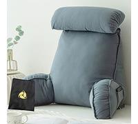 KKAIRA Coussin de Lecture,Lecture Coussin de Salon,avec Accoudoirs,avec têtière,pour Le Soutien du Dos et du Cou Pendant la Lecture 75 * 40 * 58CM(with headrest)