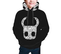 KKARNXOR Pull Ample pour Jeunes Hollow Game Knight, Sweat à Capuche, imprimé 3D, Vestes d'hiver à Manches Longues, Hauts adaptés aux garçons et aux Filles M