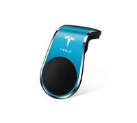KKBFB Support Téléphone Voiture pour Tesla Model 3 2017-2024, Bouche D'aération Porte Téléphone Voiture Rotation 360° & Opération à Une Main,Blue