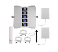 KKBSTR Amplificateur 4G Amplificateur 5G, 5 Bandes 800/900/1800/2100/2600MHz, Deux Antennes Intérieures