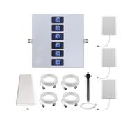 KKBSTR Amplificateur Reseau Mobile 2G/3G/4G/5G, 6 Bandes 700/800/900/1800/2100/2600MHz, Trois Antennes Intérieures