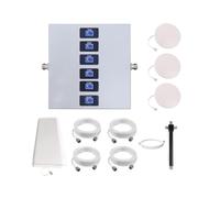 KKBSTR Amplificateur Reseau Mobile Amplificateur 4G 5G, 6 Bandes B1(N1)/B3(N3)/B7/B8/B20/B28(N28), Trois Antennes Intérieures