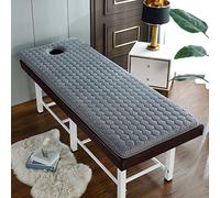 KKCD Style,70x180cm,Matelas De Lit De Beauté De 3cm avec Tête Carrée Table De Massage Lit À Cils Surmatelas Mousse À Mémoire De Forme Drap De Lit De Spa Pliable avec Trou De Respiration
