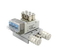 KKCZOFMJ Électrovanne combinée SY3120, vanne de Commande de Cylindre à Commande électronique Unique SY3120-5LZD-M5 SY3120-6LZD-M5, 1 pièce(Sy3120-3lzd-m5 6mm,3 Stations)