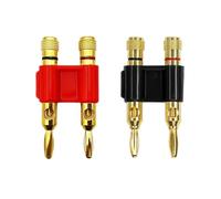 KKCZOFMJ Lot de 20 connecteurs de Test à Double fiche Banane 4 mm, sans Soudure, avec tête de Lanterne et connecteur de borne plaqué Or(Red10Pcs Black10Pcs)