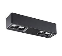 KKDDIHMTR 24W Square Mounted Anti-Glare LED Downlights Ceiling, High-Brightness COB Ceiling Lights for Indoor Corridors, 3000K/4000K Nordic Grille Light Spotlights, AC100-110V Fittings(4000k)