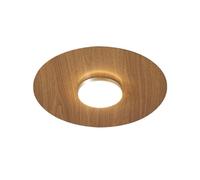 KKDDIHMTR Modern LED Flush Mount Ceiling Light, Ultra-Thin Round Close to Ceiling Light Fixtures, Minimalist Wood Grain Flat Low Profile Ceiling Lamp for Kitchen Bedroom Living Room Hallway(40cm)