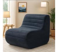 KKdema Grand pouf poire au coin du feu, grand pouf de sol, chaise longue en mousse à mémoire de forme pour chambre à coucher, salon, bureau et maison (gris)