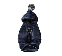 KKDIY Chien de Compagnie Manteau Doux Chien Hoodies Chiot Tenue Chien vêtements Costume pour Chiot Chaud Chat Manteaux drôle Hiver vêtements pour Animaux de Compagnie Chihuahua