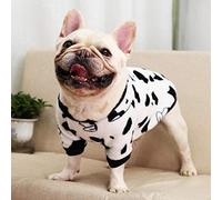 KKDIY Mignon imprimé Petit Chien à Capuche Manteau Hiver Chaud vêtements pour Animaux de Compagnie pour Bouledogue français Shi-Tzu Sweat Chiot Chien Chat vêtements pour Animaux de Compagnie-Blanc, M