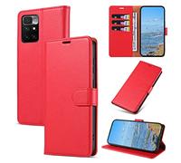 KKEIKO Coque pour Xiaomi Redmi 10 / Redmi 10 2022 / Redmi 10 Prime, Antichoc Magnetique Étui à Rabat avec Porte Cartes, Portefeuille Housse en Cuir PU pour Xiaomi Redmi 10 / Redmi 10 Prime, Rouge