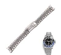 KKFAUS 20 21mm en acier inoxydable remplacement bracelet bracelet Jubilee avec fermoir Oyster pour Rolex GMT Master II DATE JUST, For GMT, Agate