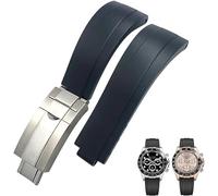 KKFAUS Bracelet de montre en caoutchouc avec boucle courte pour Rolex Daytona Submariner Role OYSTERFLEX Yacht Master Small Wrist Silicone 20 mm 21 mm, 20 mm, Agate