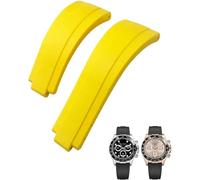 KKFAUS Bracelet de montre en caoutchouc avec boucle courte pour Rolex Daytona Submariner Role OYSTERFLEX Yacht Master Small Wrist Silicone 20 mm 21 mm, 20 mm, Agate