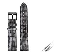 KKFAUS Bracelet de montre en cuir de vachette texture crocodile 18 mm, 20 mm, 22 mm pour homme et femme Boucle solide, 22mm, Agate