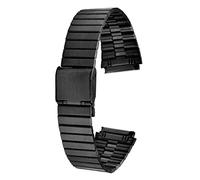 KKFAUS Pour bracelet Casio en acier A158 / A159 / A168 / A169 / B650 / AQ230 / 700 - Petite montre dorée - Accessoires de montre convexe - 18 mm - Noir, 18mm, Agate