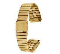 KKFAUS Pour bracelet Casio en acier A158 / A159 / A168 / A169 / B650 / AQ230 / 700 - Petite montre dorée - Accessoires de montre convexe - 18 mm - Noir, 18mm, Agate