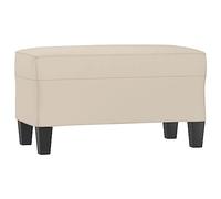 KKgypkn Banc crème 70 x 35 x 41 cm en tissu microfibre, banc de couloir comme repose-pieds et siège supplémentaire, rembourré épais avec mousse pour une expérience d'assise confortable, durable