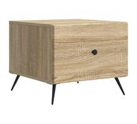 KKgypkn Table basse en chêne Sonoma 49 x 50 x 40 cm | Design vintage, tiroirs et compartiments, surface facile d'entretien, pour le salon