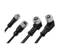 KKHCMZPI Câble étanche for capteur de proximité, 1 pièce, fiche mâle et femelle à 3 ou 4 conducteurs, câble de signal à prise droite et courbée(XS3F-M8RVV3L 5M)