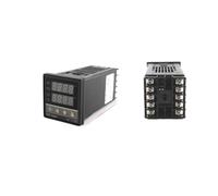 KKHCMZPI Thermostat 48x48 REX-C100 KJ PT100, 400 degrés, Sortie numérique 220V, capteur électronique PID programmable, contrôleur de température(REX-C100 PT100 SSR)