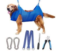 Kkiimatt Hamac de toilettage pour Chien, Harnais de toilettage pour Chiens, hamac pour Couper Les Griffes des Chiens avec Coupe-Ongles/Lime à Ongles, Sangle de toilettage pour Chien avec Large Sangle